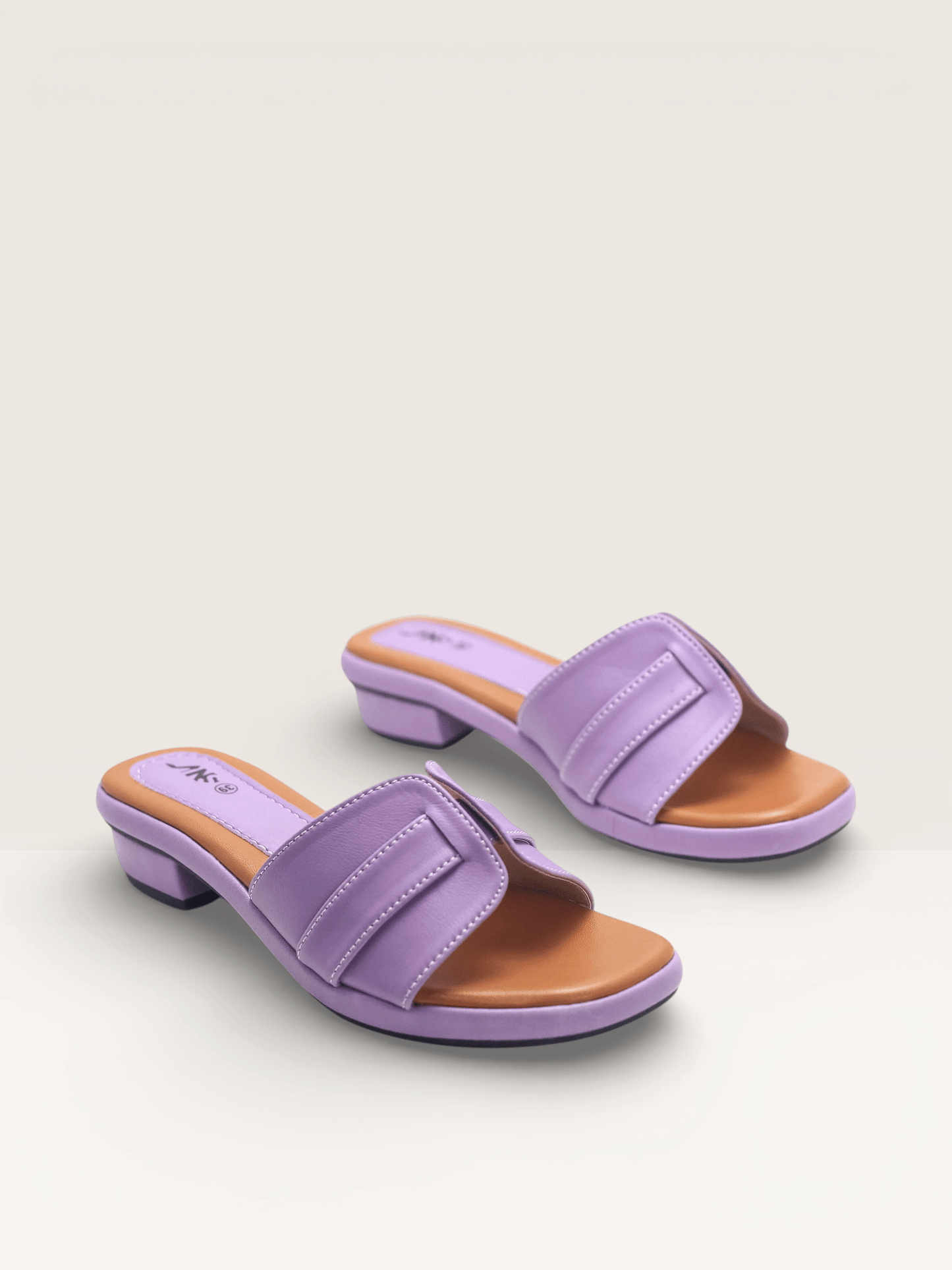Comfortable Brown Ladies Sandals | Low Block Heel Office & Party Wear - Nawabi Shoes BD