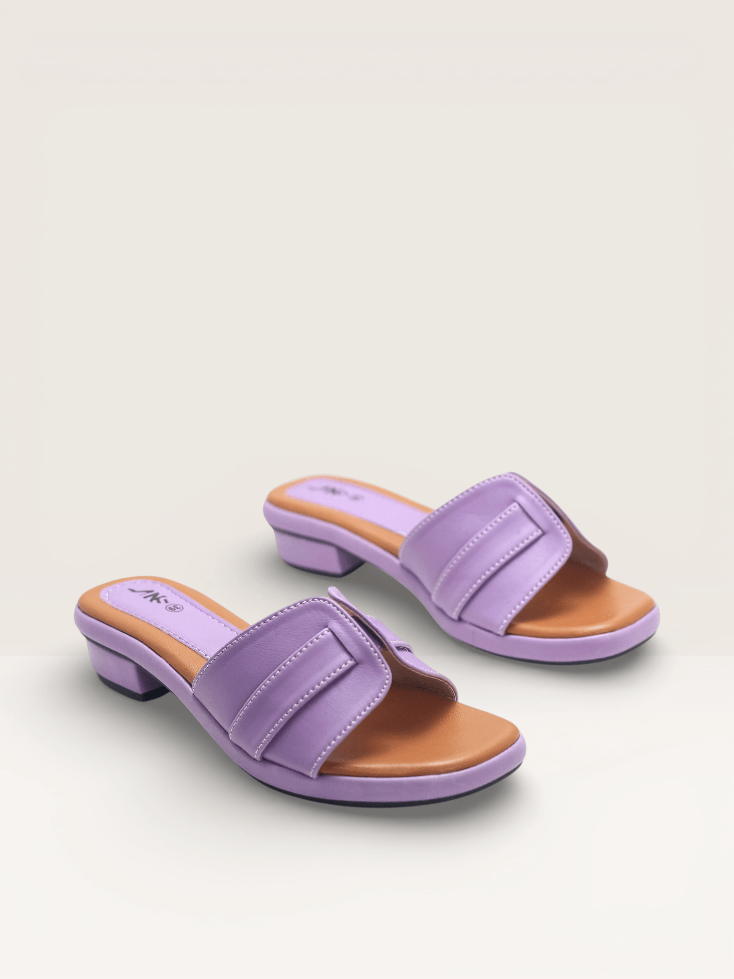 Comfortable Brown Ladies Sandals | Low Block Heel Office & Party Wear - Nawabi Shoes BD