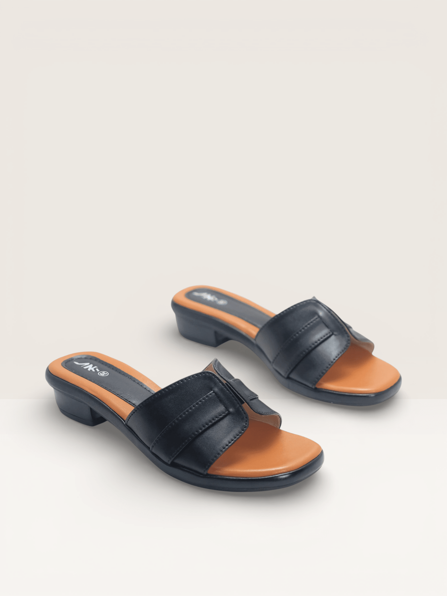 Comfortable Brown Ladies Sandals | Low Block Heel Office & Party Wear - Nawabi Shoes BD