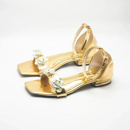 Crystal Strappy Women's Flat Sandals | Nawabi Shoes BD - Nawabi Shoes BD