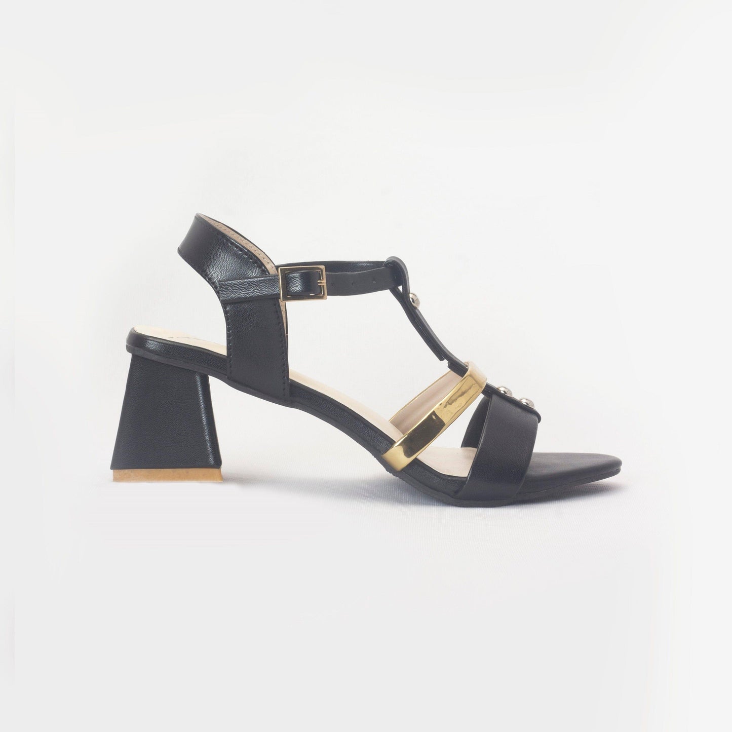 Black Slides Mules Block Heels for Women-Nawabi Shoes BD