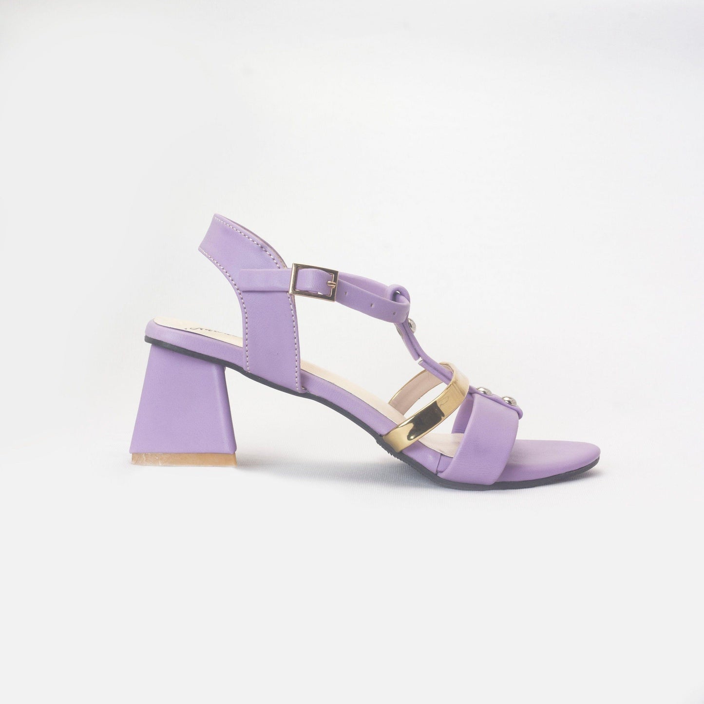 Light Purple Slides Mules Block Heels for Women-Nawabi Shoes BD