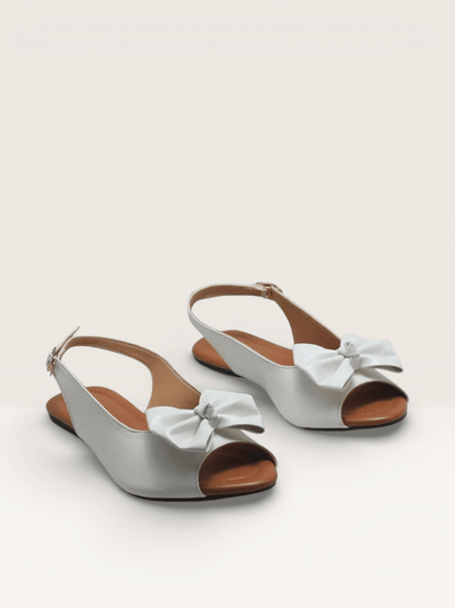 Elegant Green Bow Slingback Women’s Flats | Stylish & Comfortable Peep - Toe Shoes - Nawabi Shoes BD