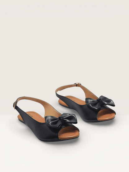 Elegant Green Bow Slingback Women’s Flats | Stylish & Comfortable Peep - Toe Shoes - Nawabi Shoes BD