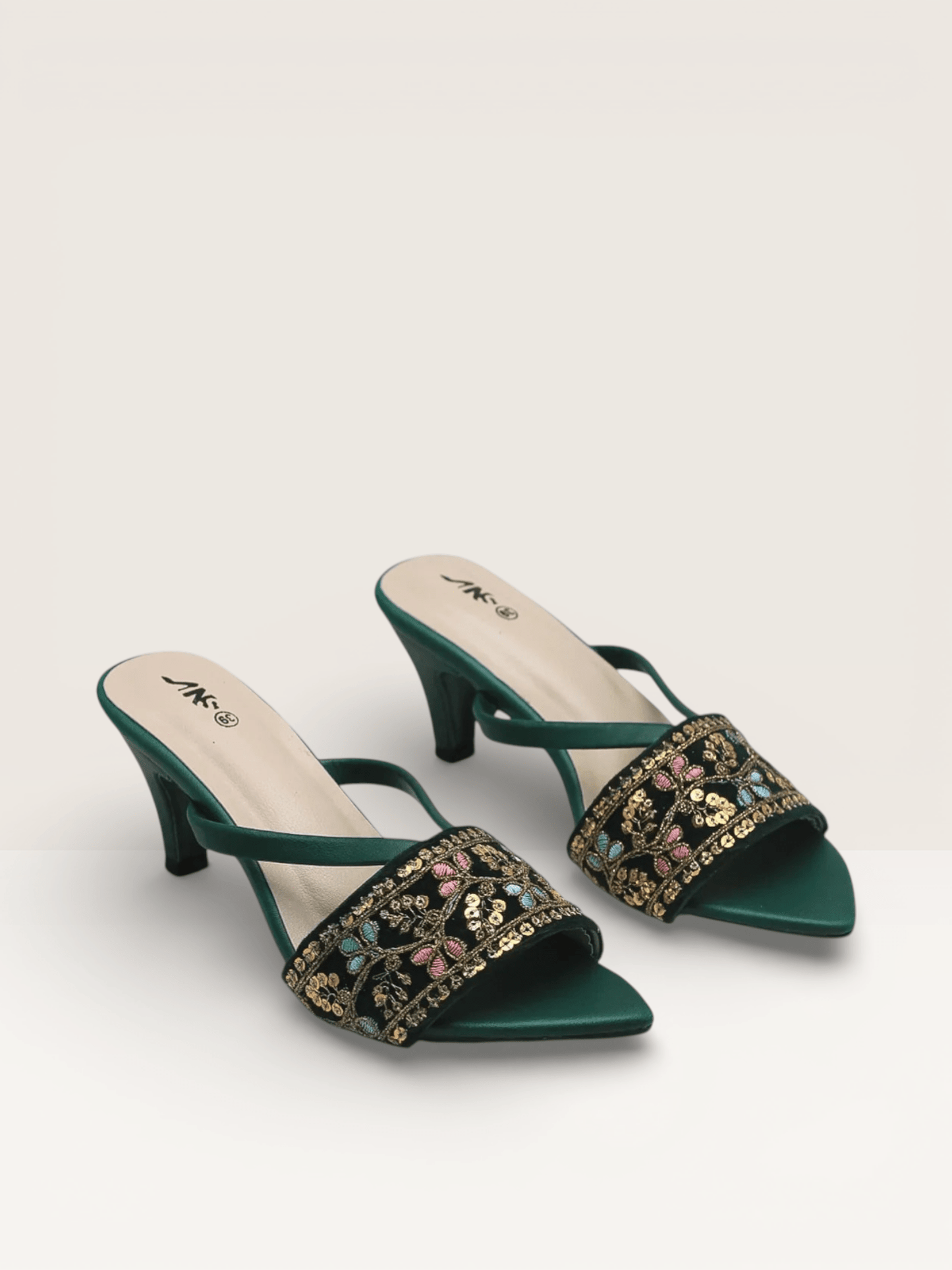 Embellished Heels | for Girls for Festivities Prose Sandals – Nawabi Shoes BD - Nawabi Shoes BD