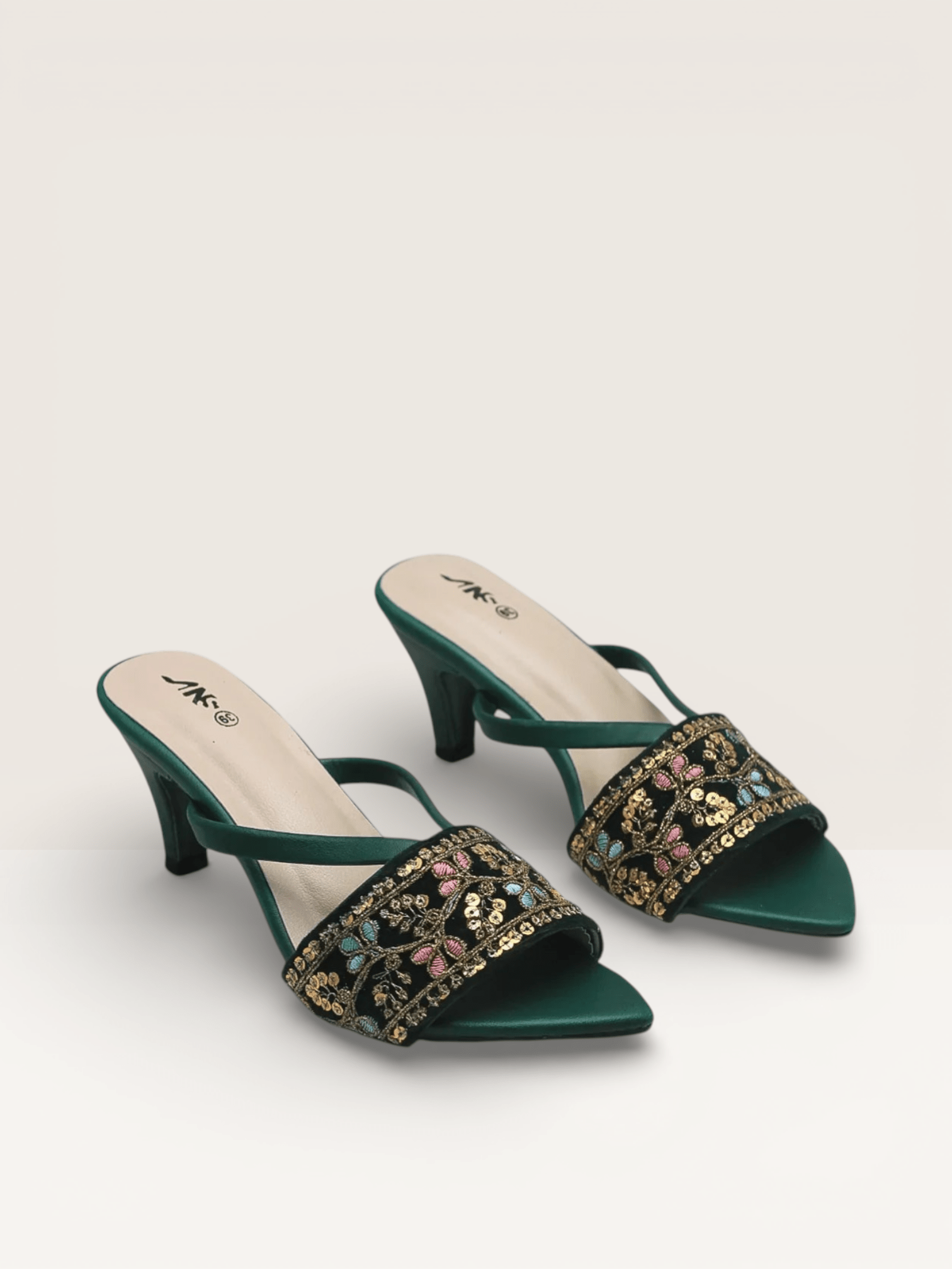 Embellished Heels | for Girls for Festivities Prose Sandals – Nawabi Shoes BD - Nawabi Shoes BD