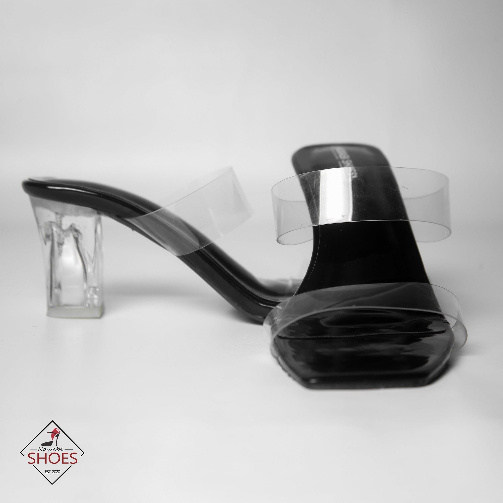 Nawabi Shoes BD Shoes 35 / black Find Your Perfect Pair of Clear Heel Shoes