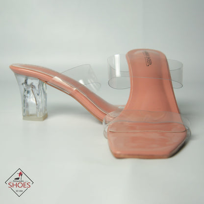 Nawabi Shoes BD Shoes 35 / salmon Find Your Perfect Pair of Clear Heel Shoes