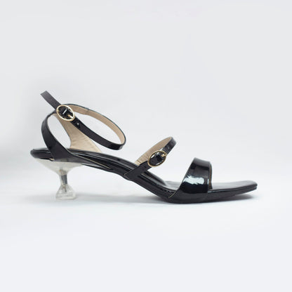 Modern Black Clear Pencil Heels-Nawabi Shoes BD