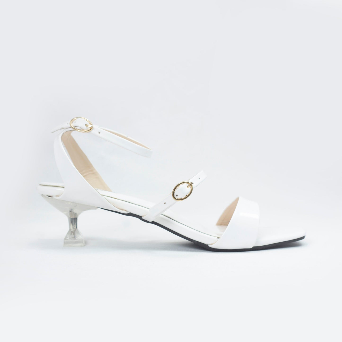 Modern White Clear Pencil Heels-Nawabi Shoes BD
