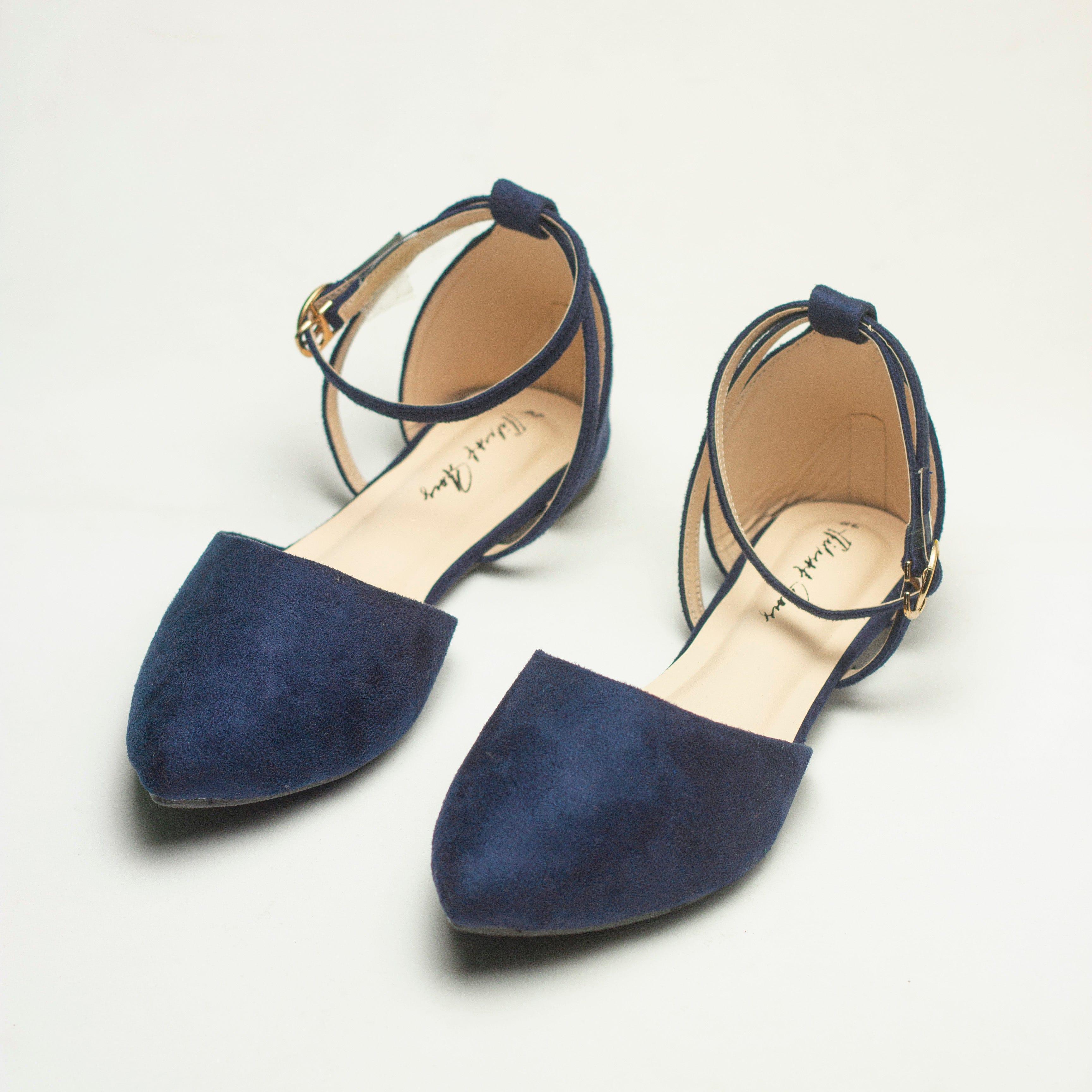 Buy Navy Blue Flat Sandals for Women by Acai Online | Ajio.com