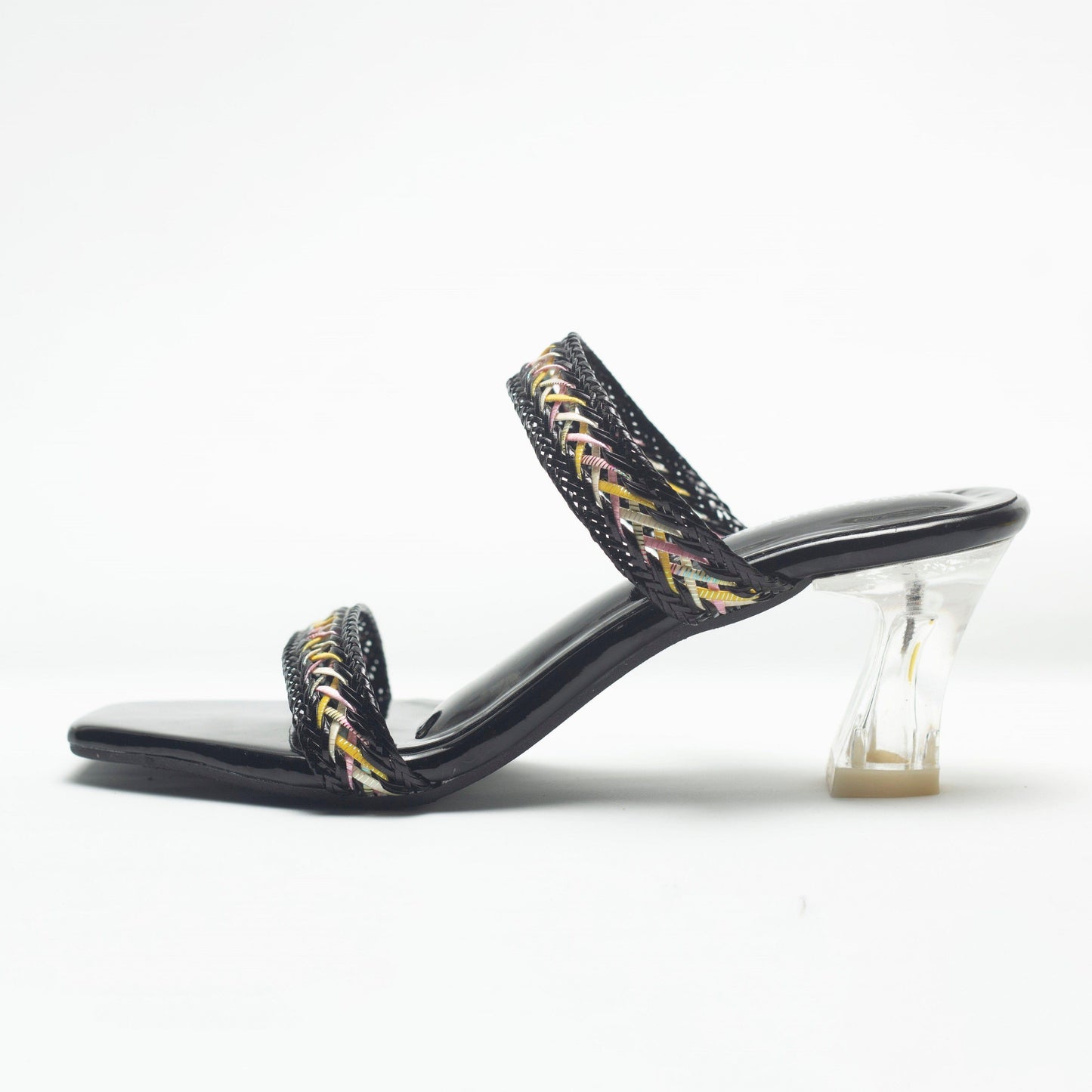 Black Stylish Transparent Heels Luxury Shoes- Nawabi Shoes BD