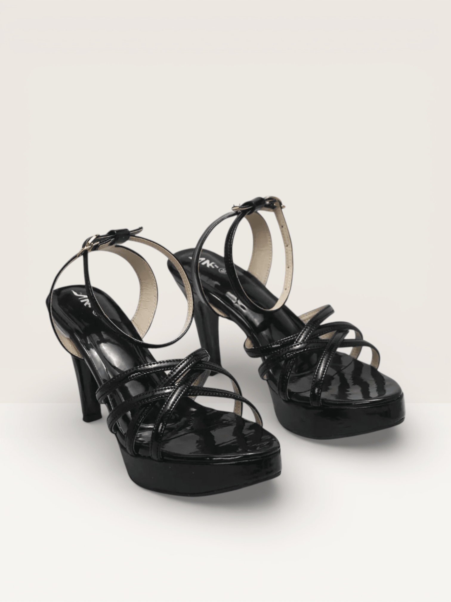 Golden Strappy High Heel Sandals - Elegant & Stylish Platform Heels" - Nawabi Shoes BD