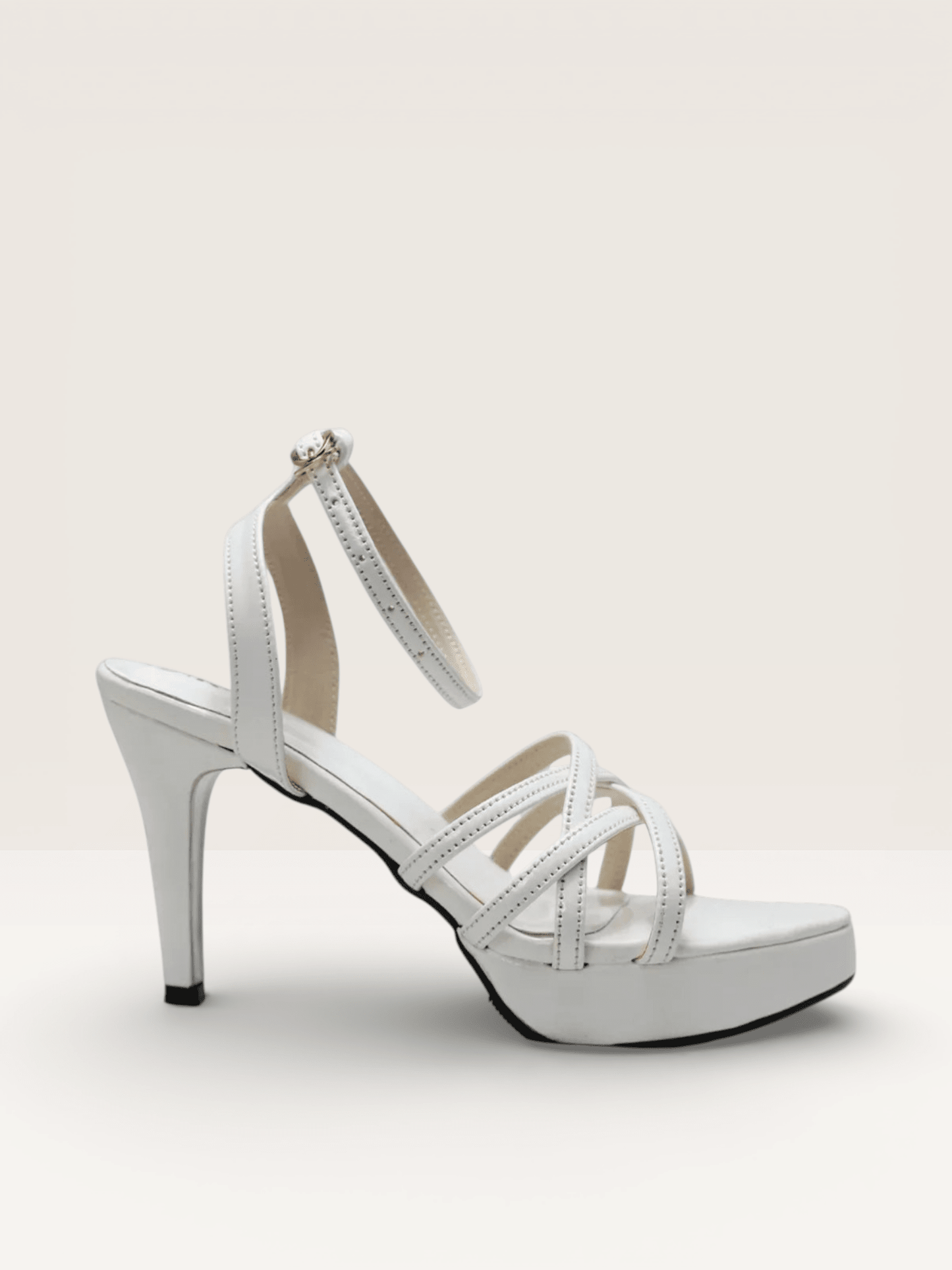 Golden Strappy High Heel Sandals - Elegant & Stylish Platform Heels" - Nawabi Shoes BD