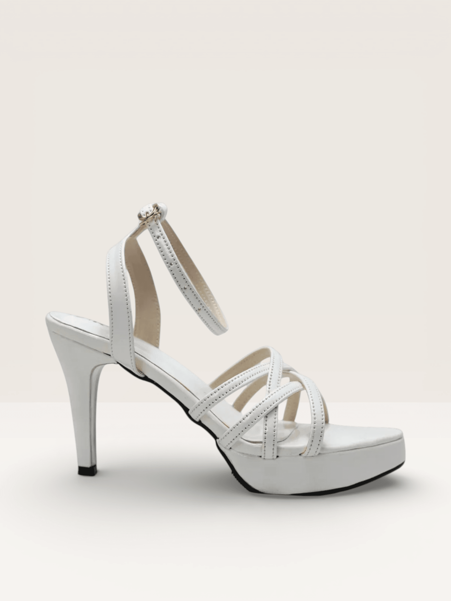 Golden Strappy High Heel Sandals - Elegant & Stylish Platform Heels" - Nawabi Shoes BD