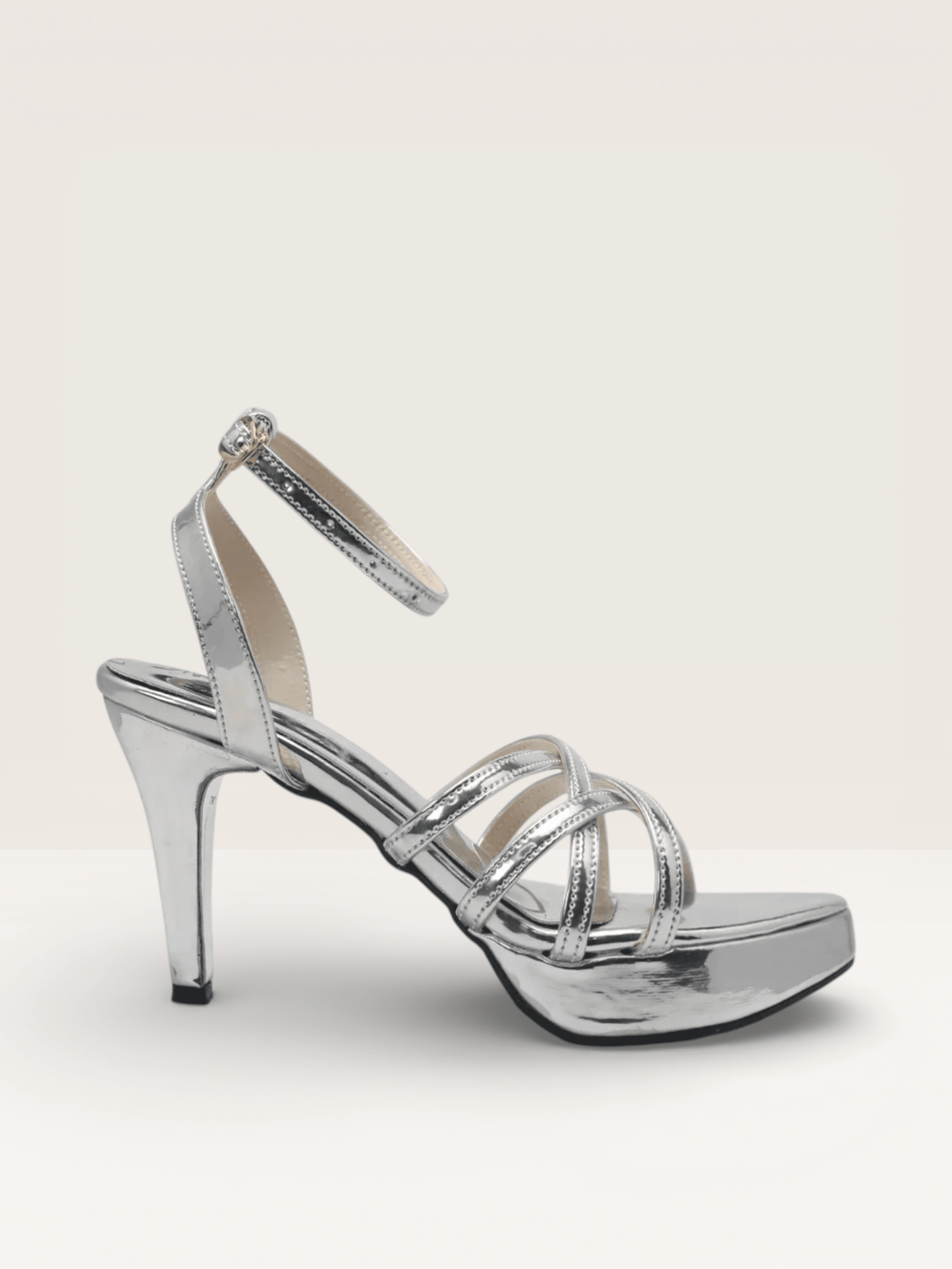Golden Strappy High Heel Sandals - Elegant & Stylish Platform Heels" - Nawabi Shoes BD