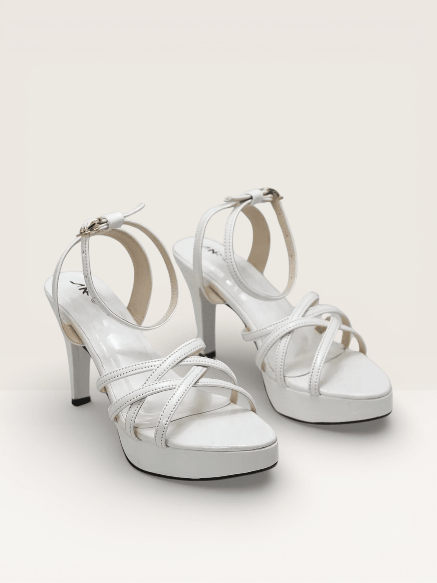 Golden Strappy High Heel Sandals - Elegant & Stylish Platform Heels" - Nawabi Shoes BD