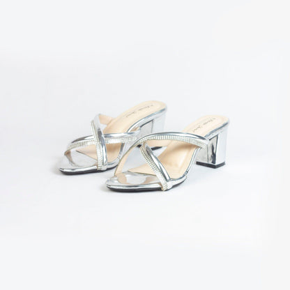 Nawabi Shoes BD Shoes 35 / silver Heels Block for Women: The Must-Have for Your Shoe Collection