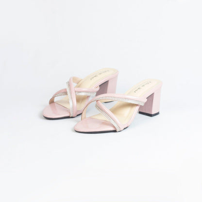 Nawabi Shoes BD Shoes 35 / Pink Heels Block for Women: The Must-Have for Your Shoe Collection