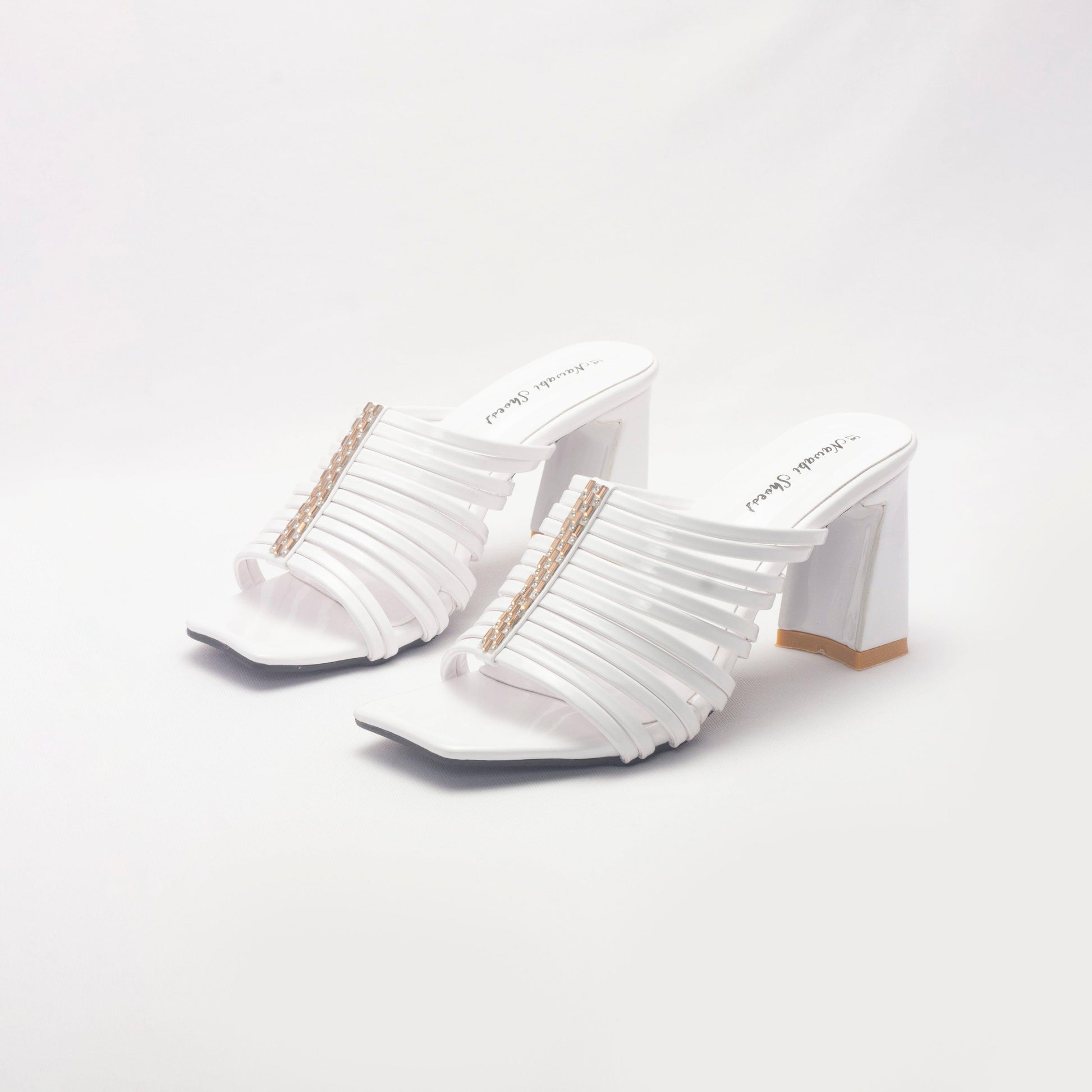 Nawabi Shoes BD Shoes 35 / white Heels Mules for Women: The Must-Have for Your Shoe Collection