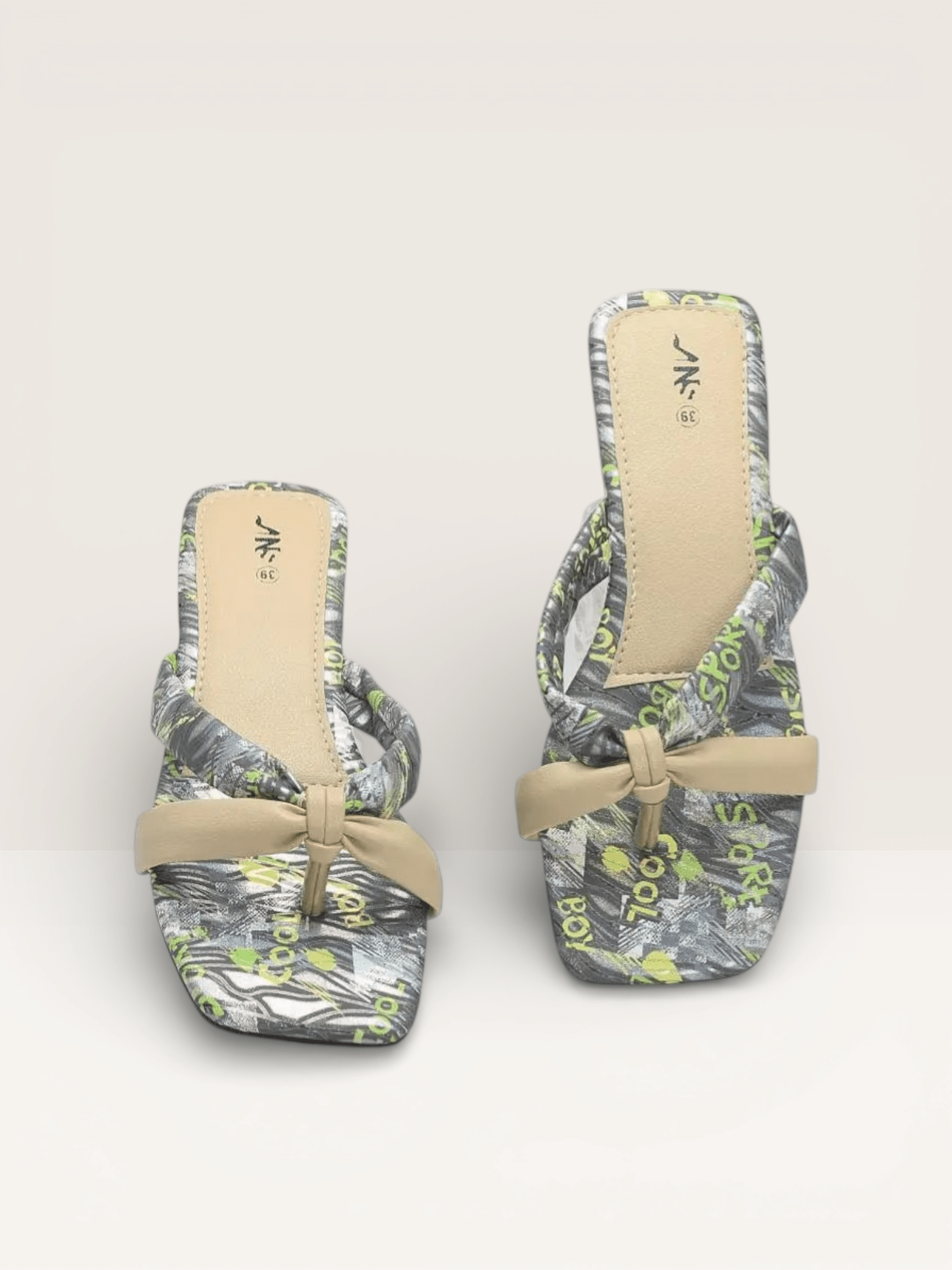 Knotted Strap Flat Sandals - Stylish Minimalist Flats with Square Toe - Nawabi Shoes BD