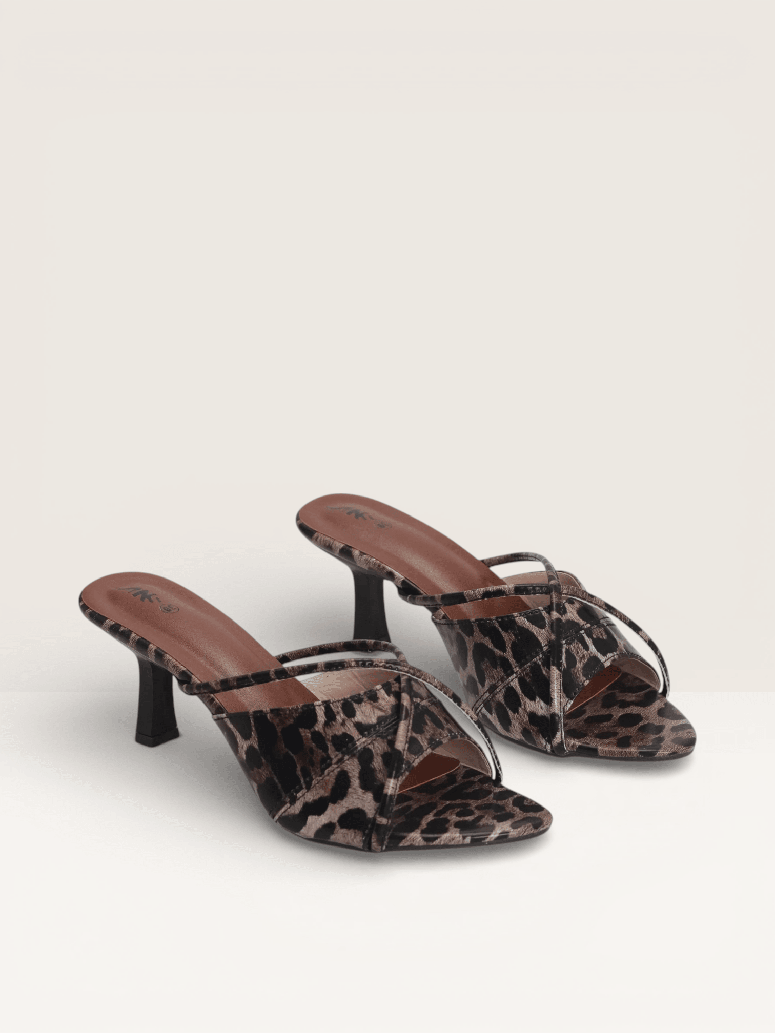 Leopard Print Kitten Heels for Women | Animal Print Heels BD - Nawabi Shoes BD