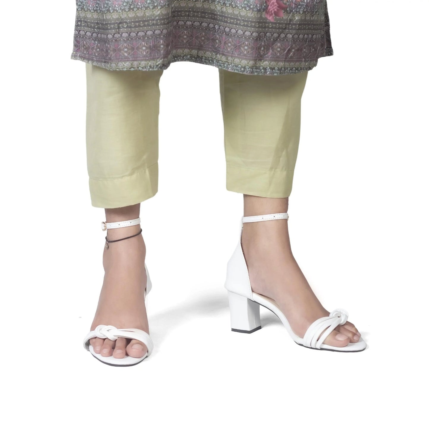Metal Accent Wide Block Heel | Nawabi Shoes BD - Nawabi Shoes BD