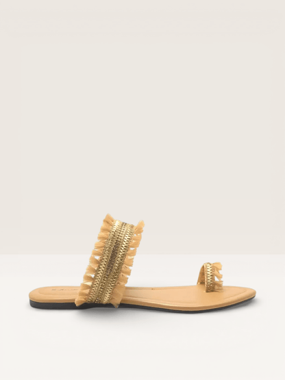 Nagra Classy Flat Sandals | Nawabi Shoes BD - Nawabi Shoes BD