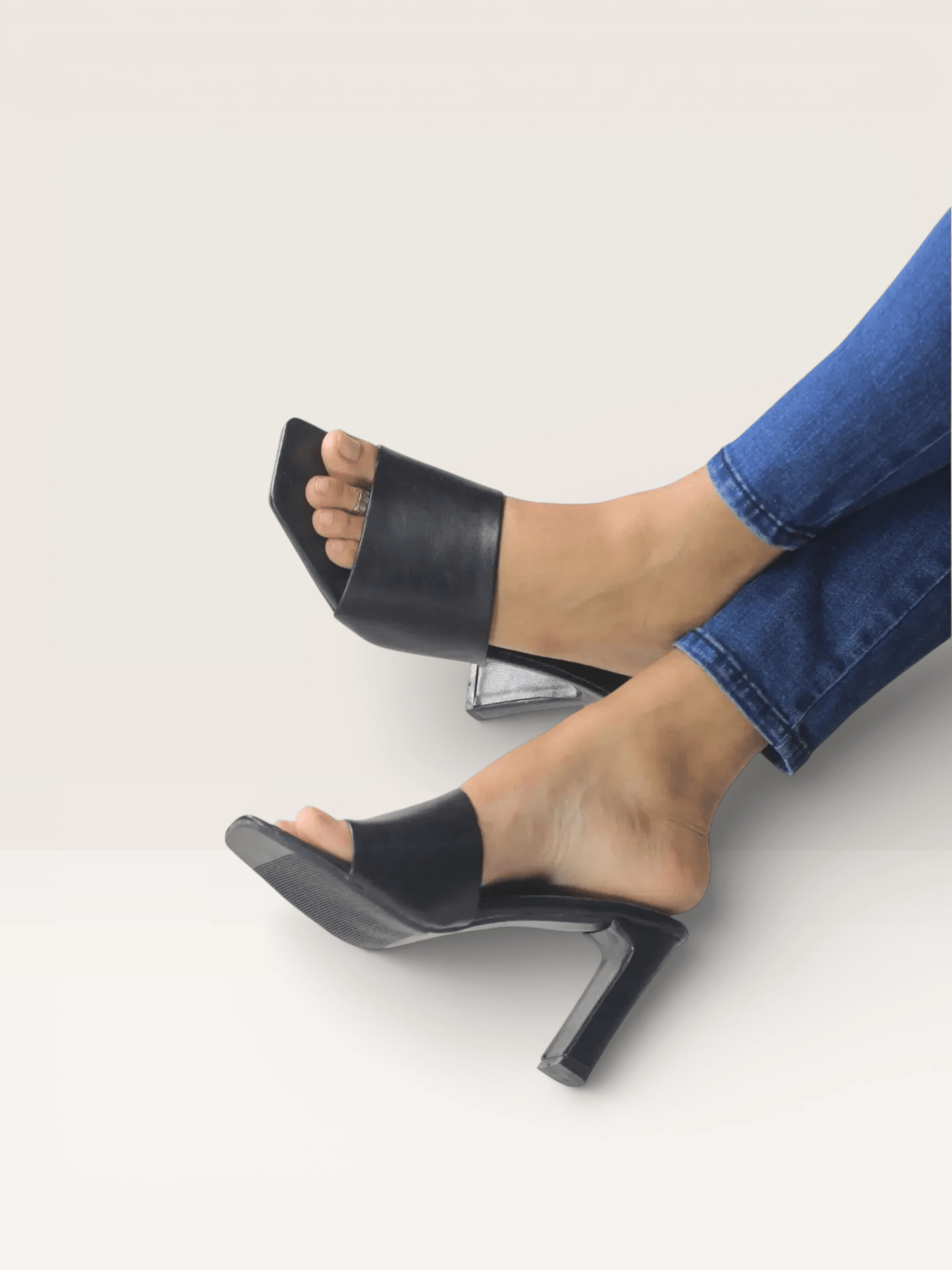 Nawabi Noir Elegance Black Heels for Women in Bangladesh - Nawabi Shoes BD