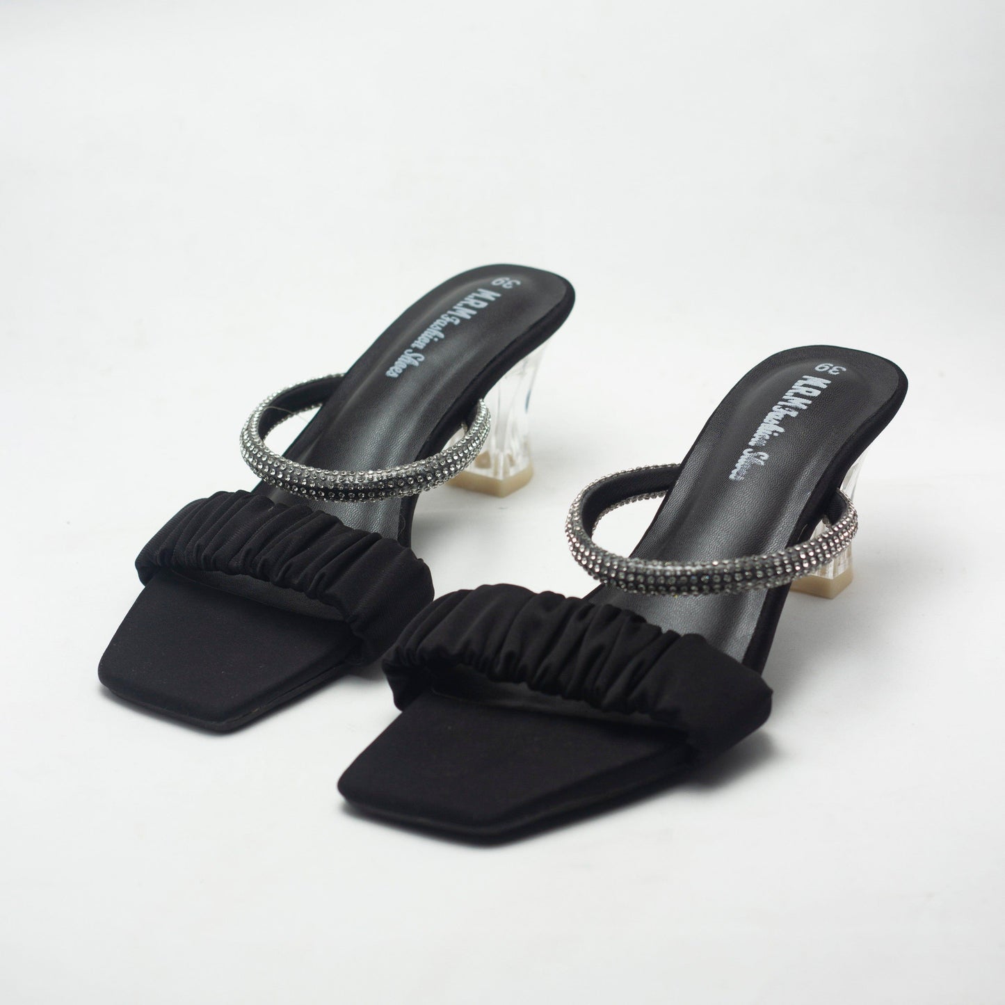 Nawabi Shoes BD 35 / black Pencil Heels Premium Shoes