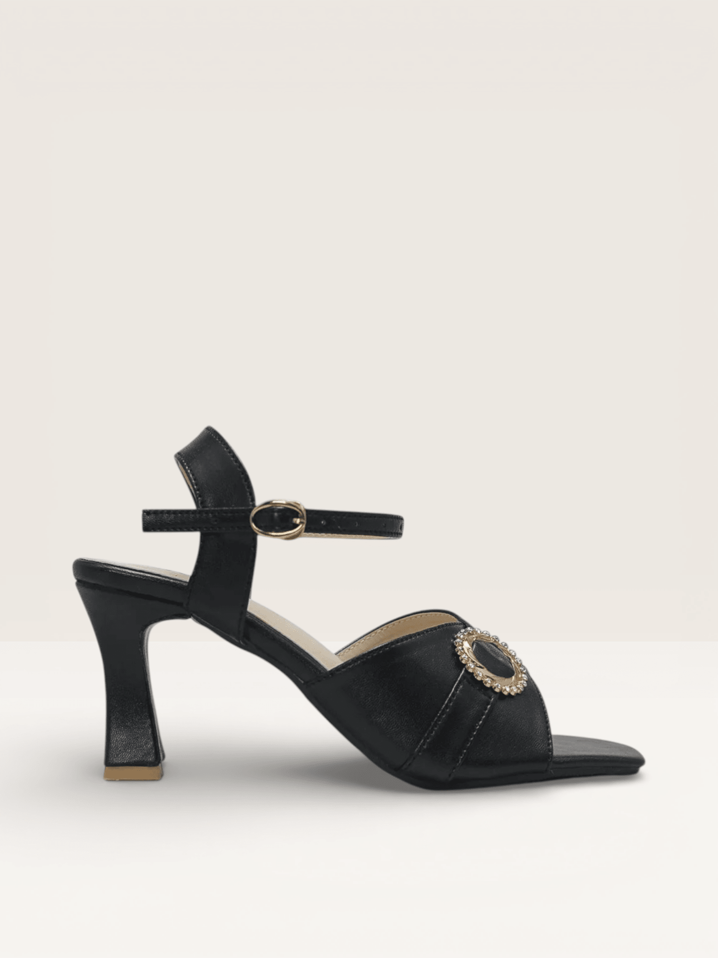 Purple Ankle Strap Heels - Women's Square Toe Block Heels - Nawabi Shoes BD