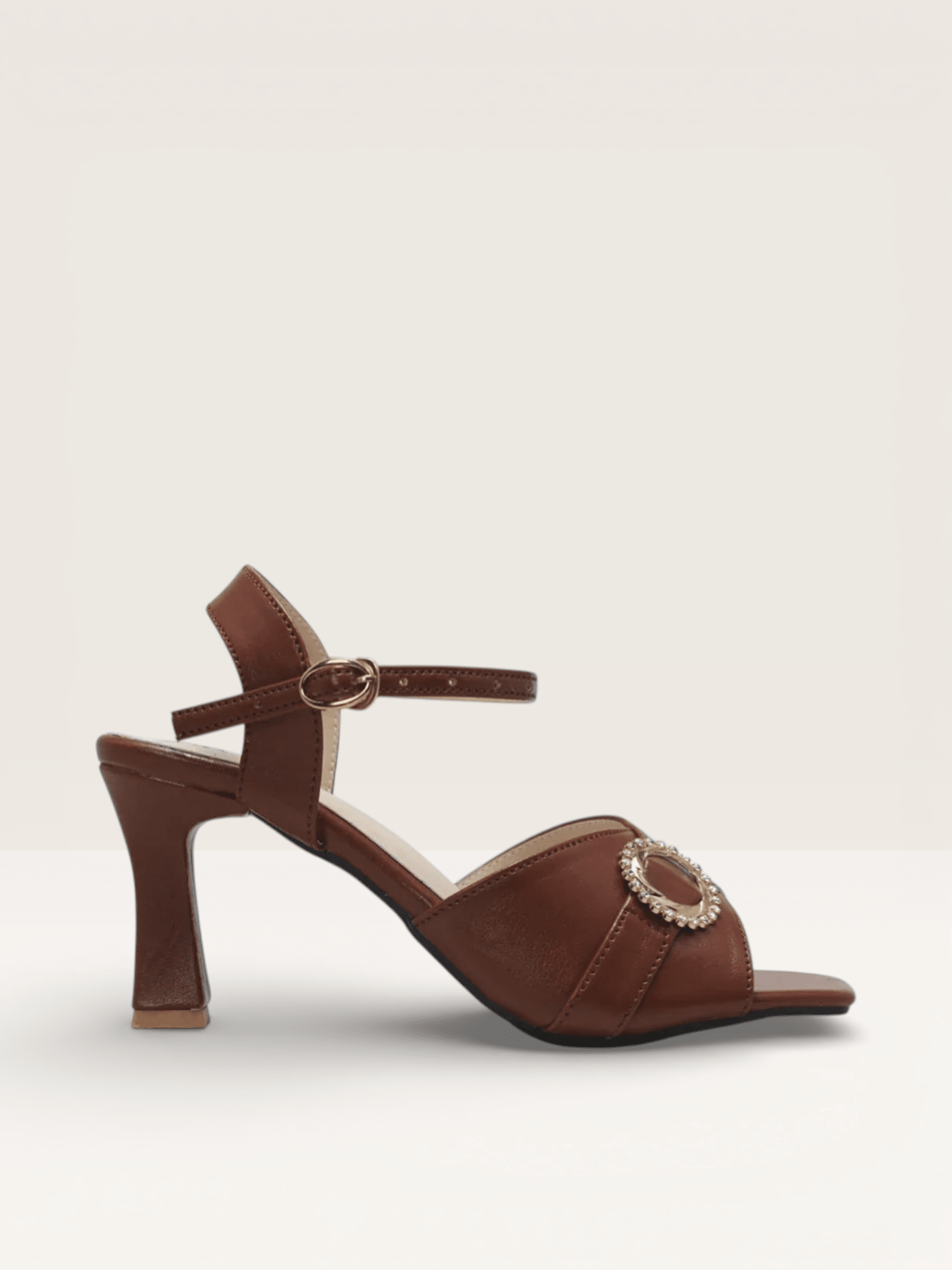 Purple Ankle Strap Heels - Women's Square Toe Block Heels - Nawabi Shoes BD