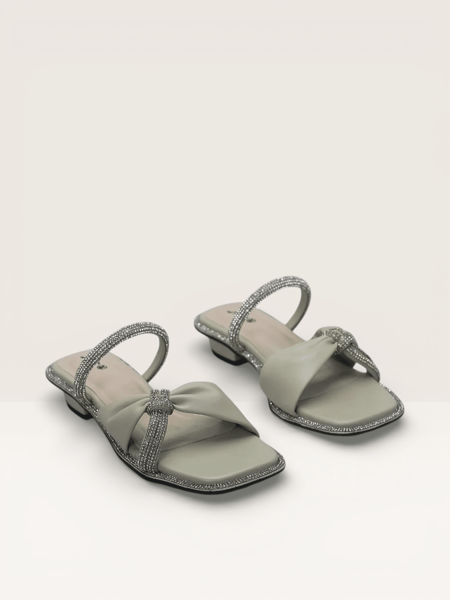 Rhinestone Sandals - Elegant Flat Sandals for Women - Nawabi Shoes BD - Nawabi Shoes BD