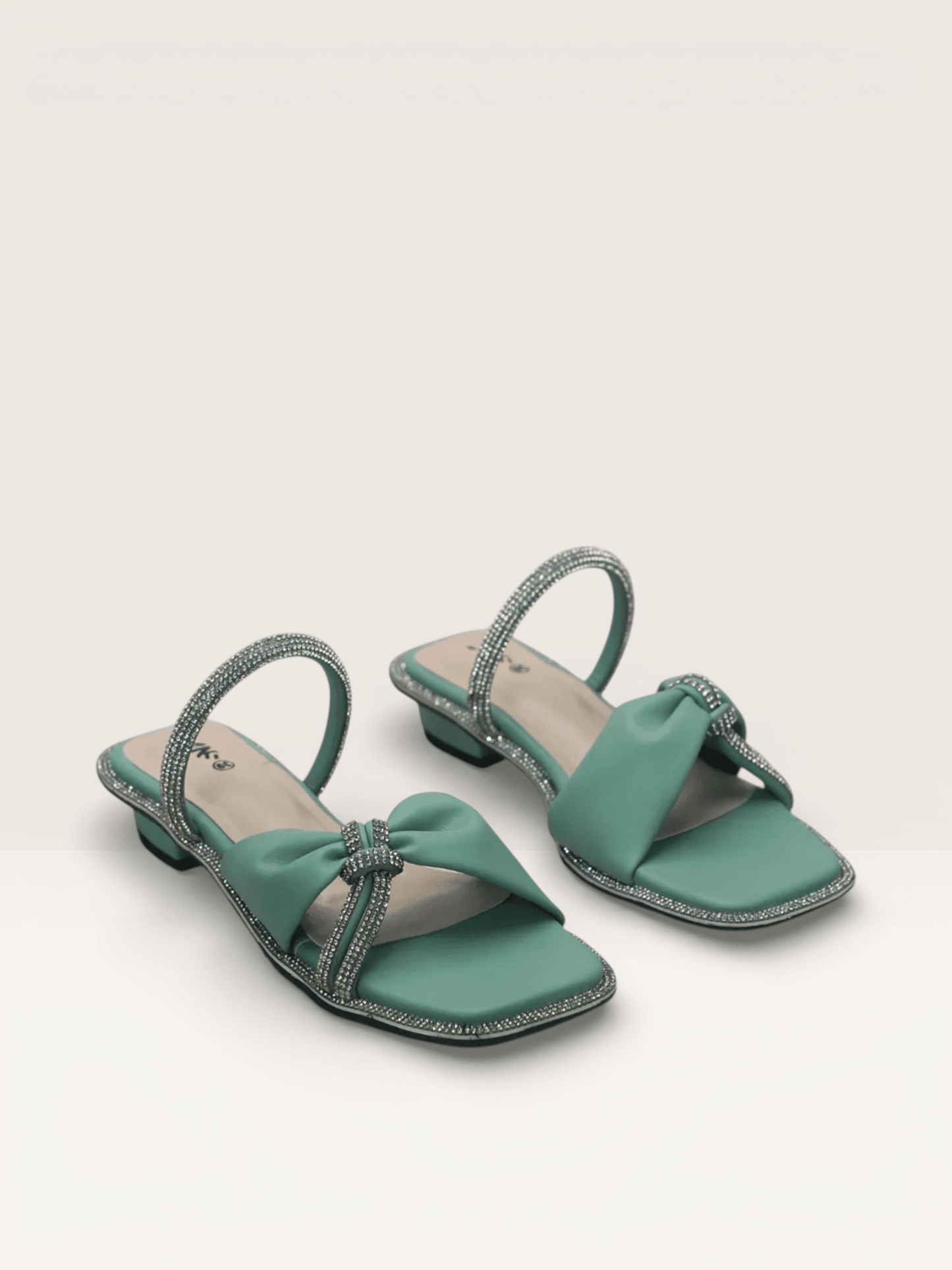 Rhinestone Sandals - Elegant Flat Sandals for Women - Nawabi Shoes BD - Nawabi Shoes BD