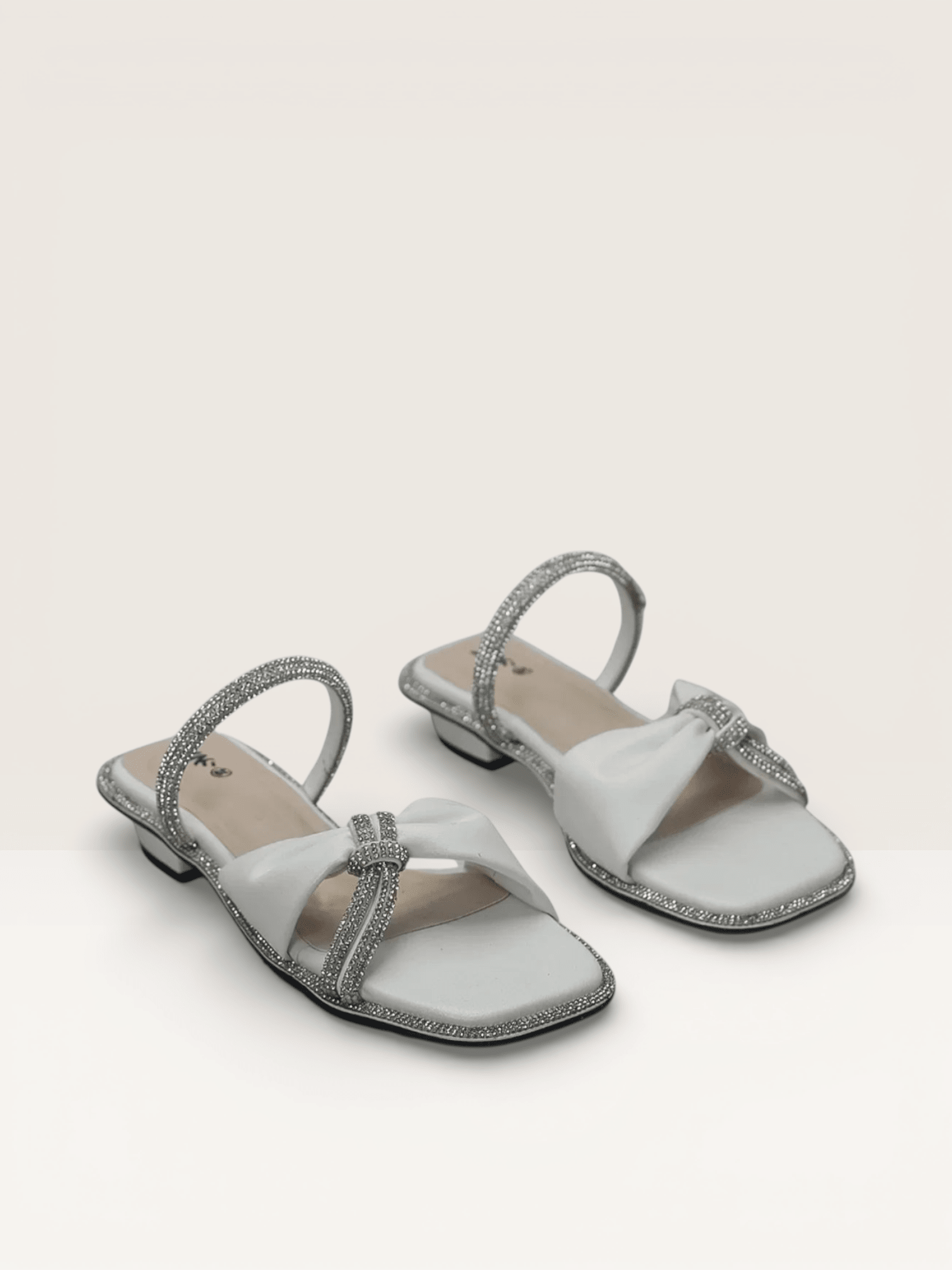 Rhinestone Sandals - Elegant Flat Sandals for Women - Nawabi Shoes BD - Nawabi Shoes BD