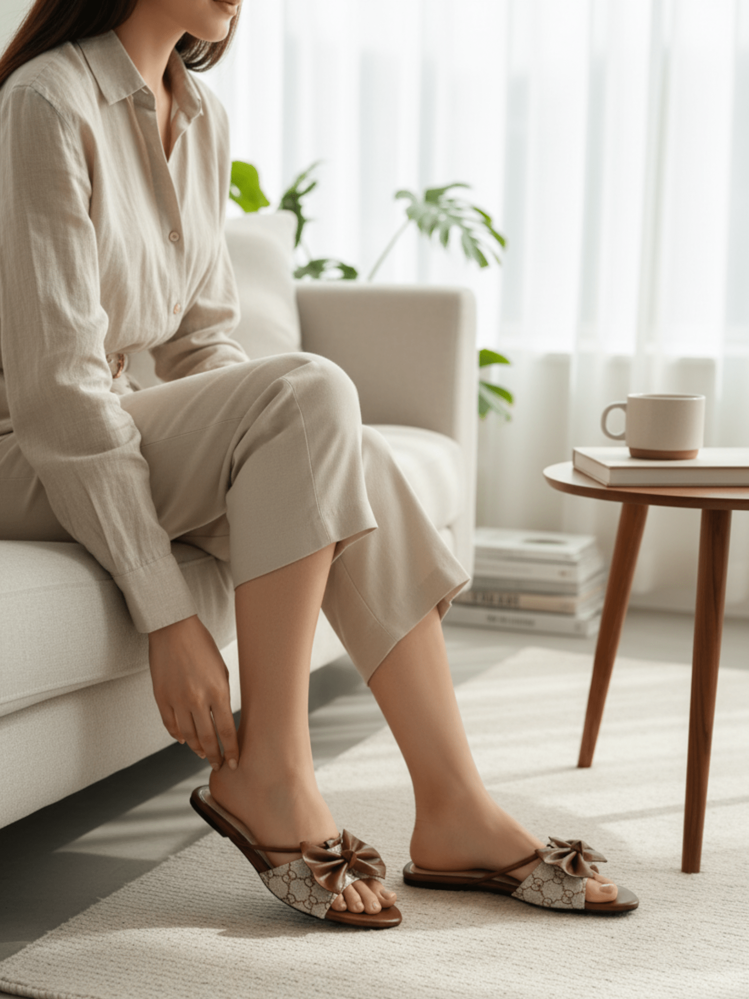 Sandals - Casual Bowknot Flat Sandals – TRADING - Nawabi shoes bd - Nawabi Shoes BD