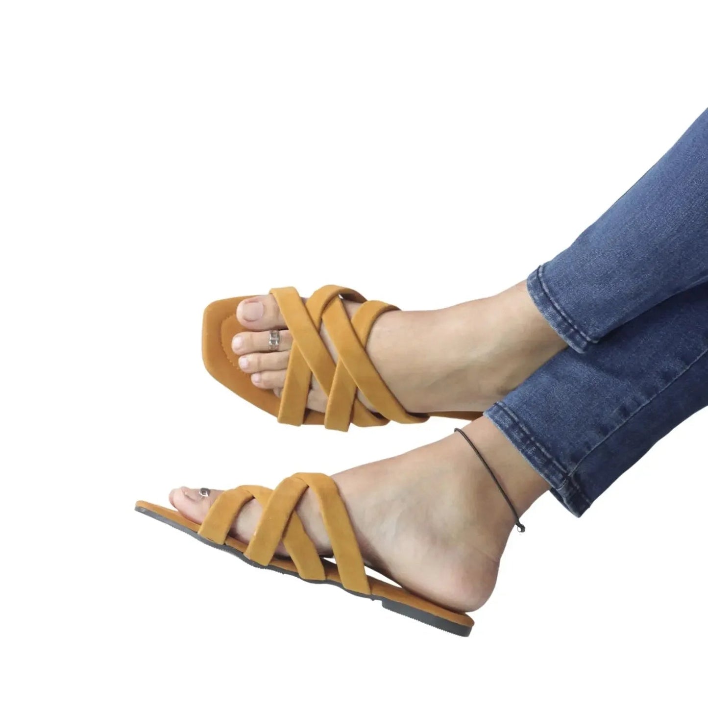 Shop Modern Cross Strappy Women's Flat Sandals | Nawabi Shoes BD - Nawabi Shoes BD