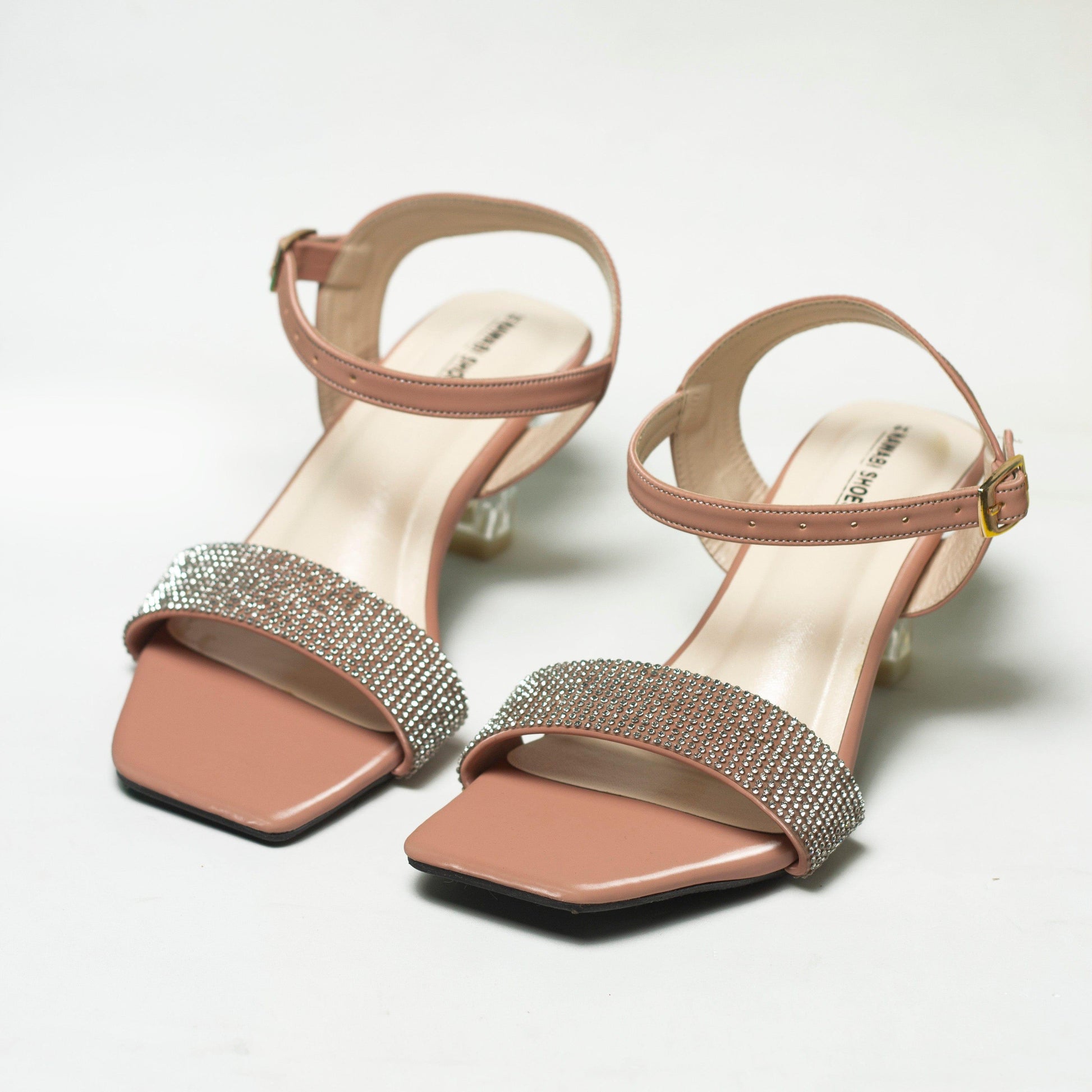 Nawabi Shoes BD Shoes 35 / darksalmon Shop Our Collection of Fashion-Forward Clear Heel Shoes