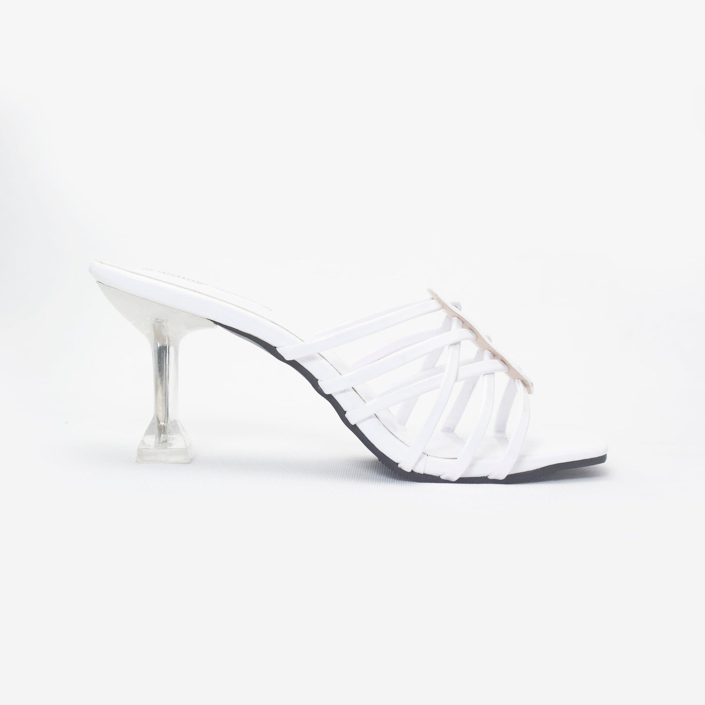 3 inch white clear heel shoes-nawabi shoes bd