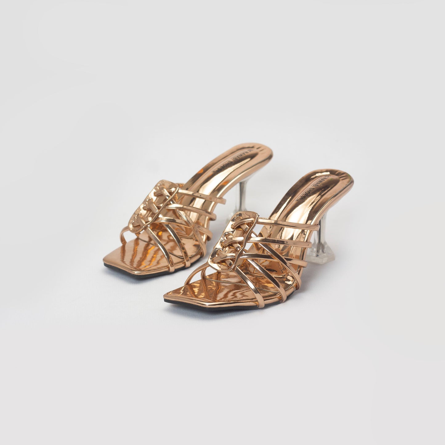 Nawabi Shoes BD Shoes 35 / Rose Gold Step Out in Style with Clear Heel Shoes
