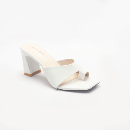 White Heel Mules Shoe-Nawabi Shoes BD