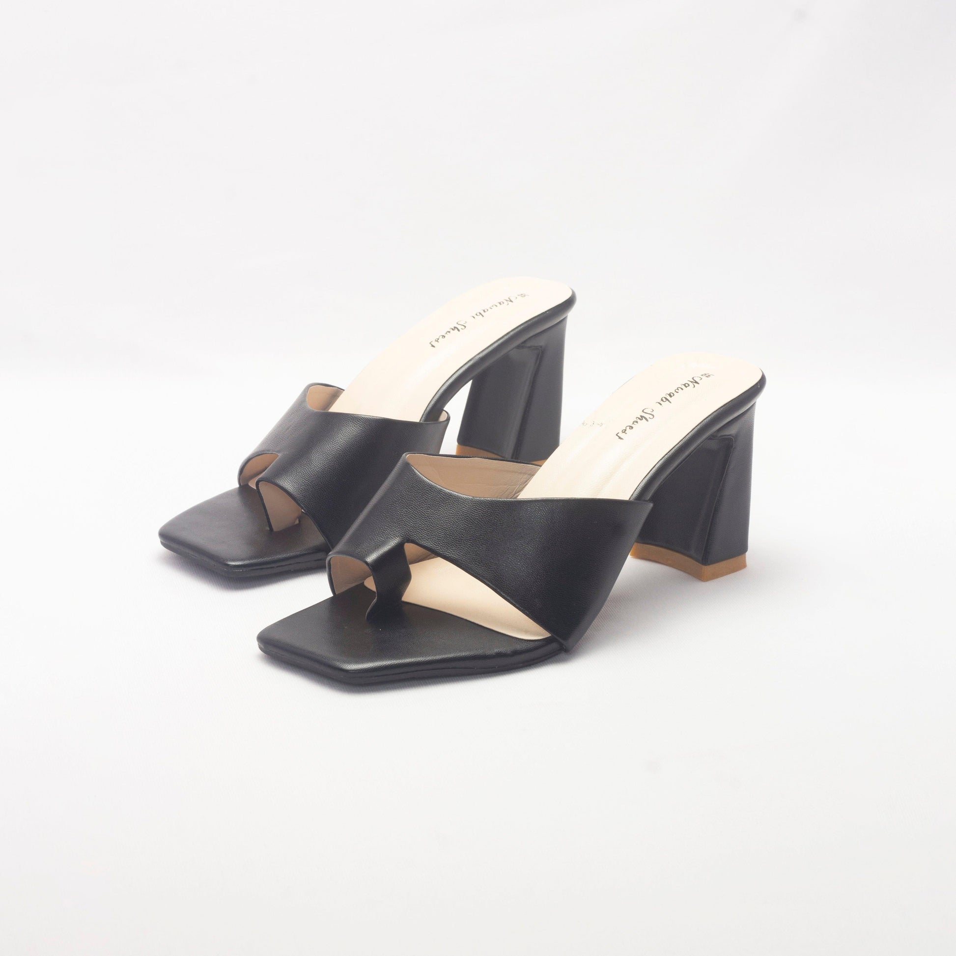 Black Heel Mules Shoe-Nawabi Shoes BD