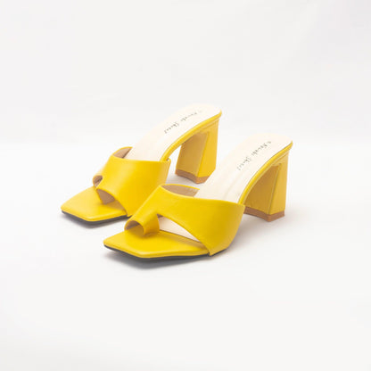 Yellow Heel Mules Shoe-Nawabi Shoes BD