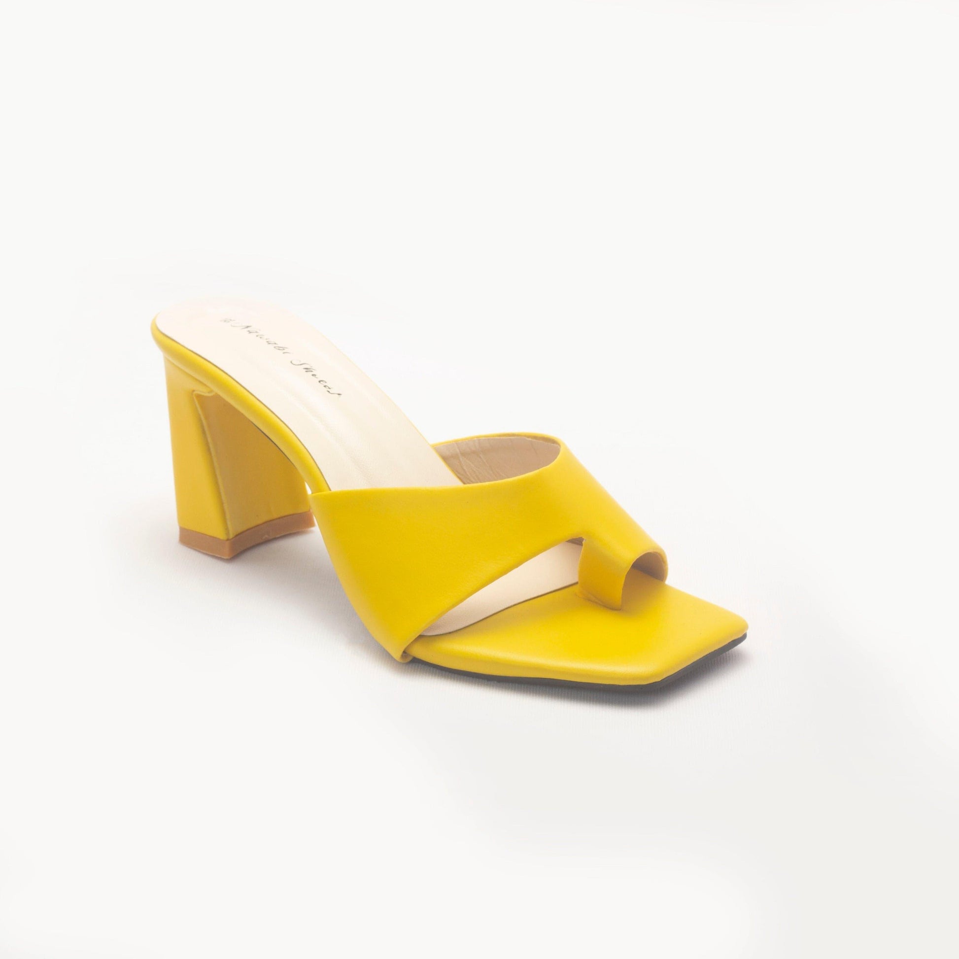 Yellow Heel Mules Shoe-Nawabi Shoes BD