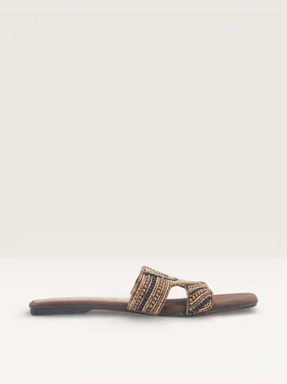 Stone Slippers for Women | Fancy Ladies Flat Sandals Price in BD - Nawabi Shoes BD