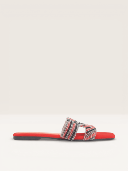 Stone Slippers for Women | Fancy Ladies Flat Sandals Price in BD - Nawabi Shoes BD