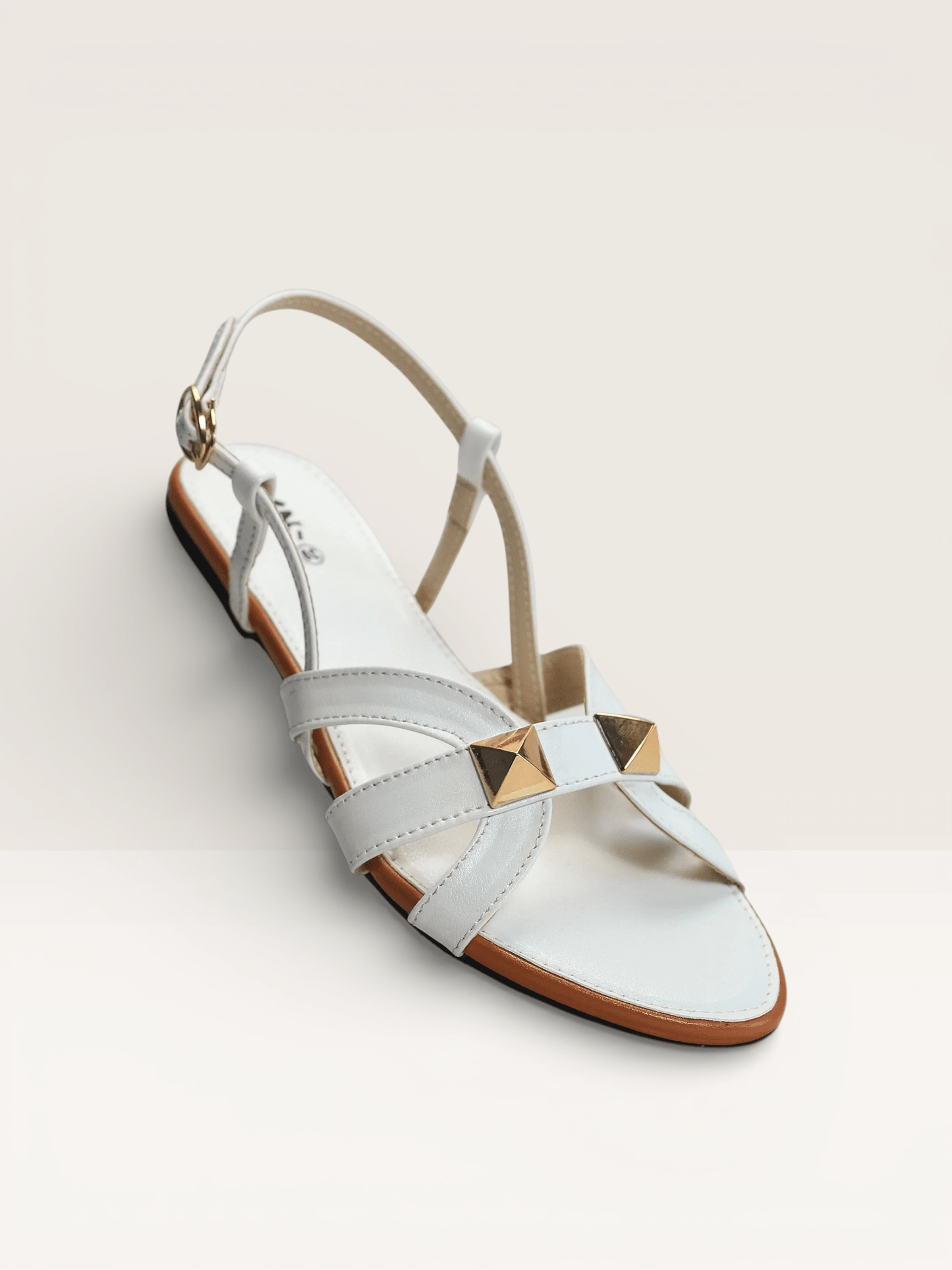 Studded Flat Sandals with Ankle Strap - Nawabi shoes bd - Nawabi Shoes BD
