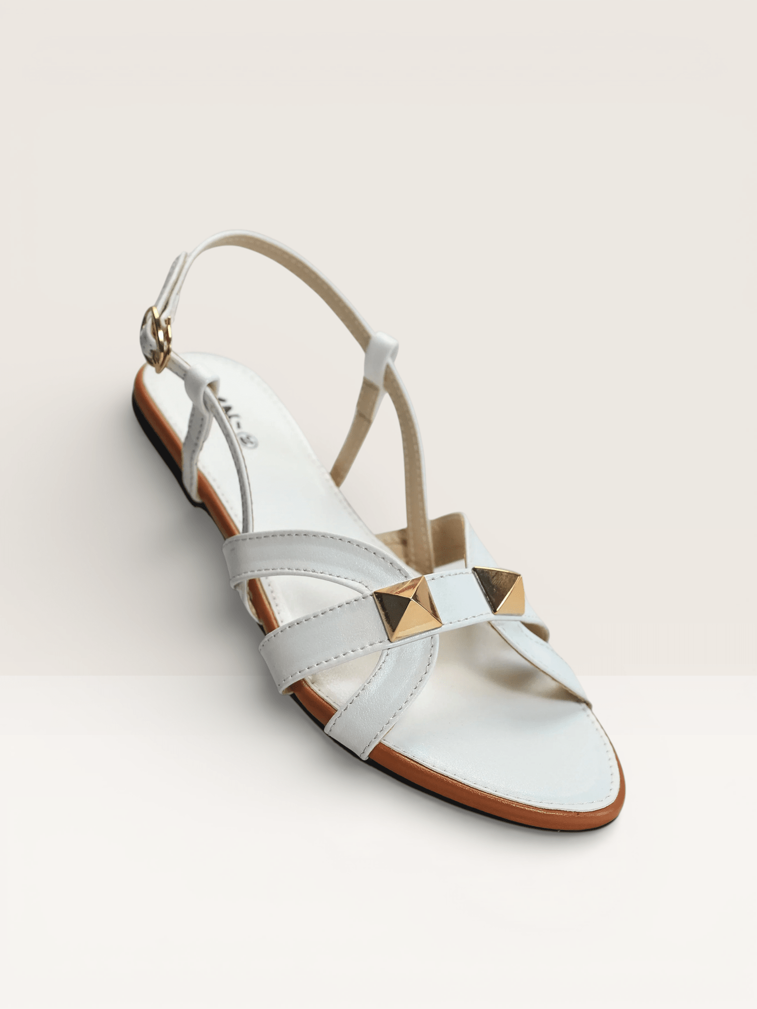 Studded Flat Sandals with Ankle Strap - Nawabi shoes bd - Nawabi Shoes BD