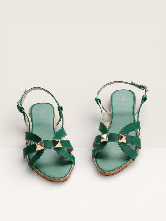 Studded Flat Sandals with Ankle Strap - Nawabi shoes bd - Nawabi Shoes BD