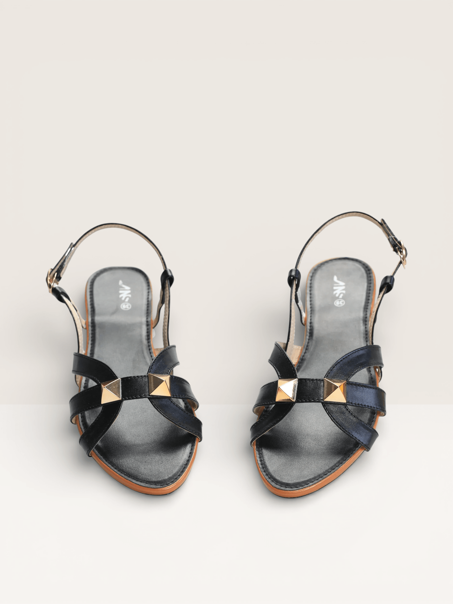 Studded Flat Sandals with Ankle Strap - Nawabi shoes bd - Nawabi Shoes BD